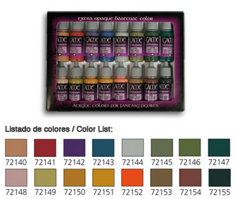 Vallejo Game Color Extra Opaque Set