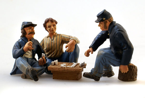 A Game of Bones- Union Soldiers in Camp