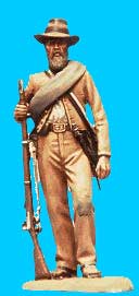 Confederate Standing Relaxed, Holding Rifle