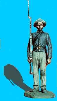 Confederate Standing at Attention, Shoulder Arms