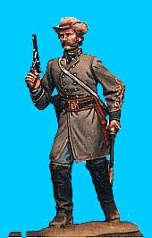 Confederate Officer Advancing, Revolver Drawn