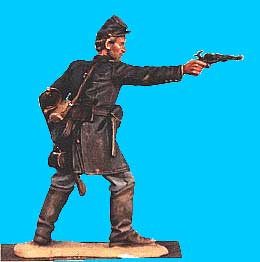 Union Officer Defending, Revolver at Ready/Firing Revolver