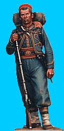 146th New York Zouave Standing Relaxed with Knapsack