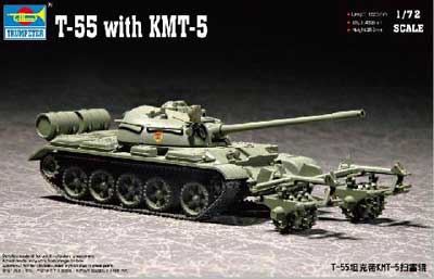 Russian T-55 Tank with KMT5 Mine Roller