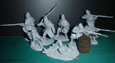 ACW Confederate Infantry in Greatcoats in Gray