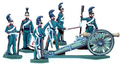 Napoleonic: Russian Artillery Firing (7 pcs.)