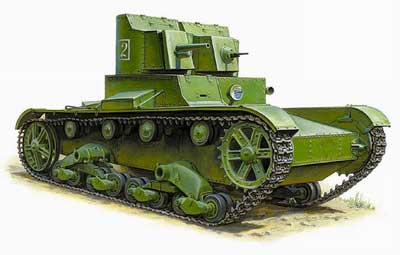 T-26 Twin Turret Soviet Tank
