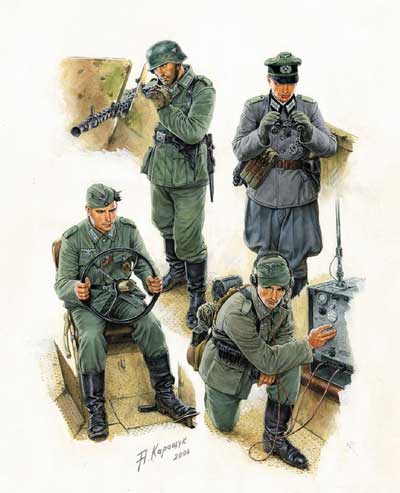 German Halftrack Crew