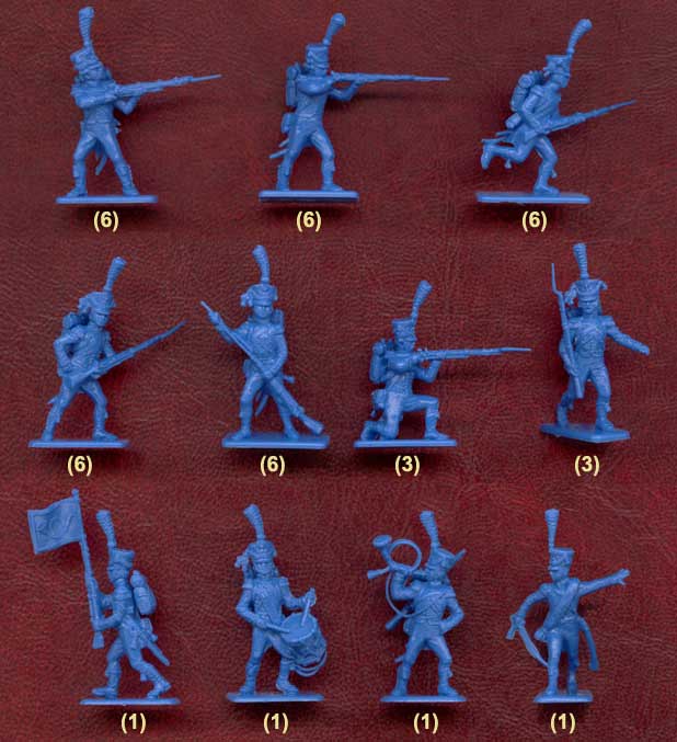 French Voltigeurs  Elite Infantry Voltigerus 1:72 Figure Plastic Model Kit 