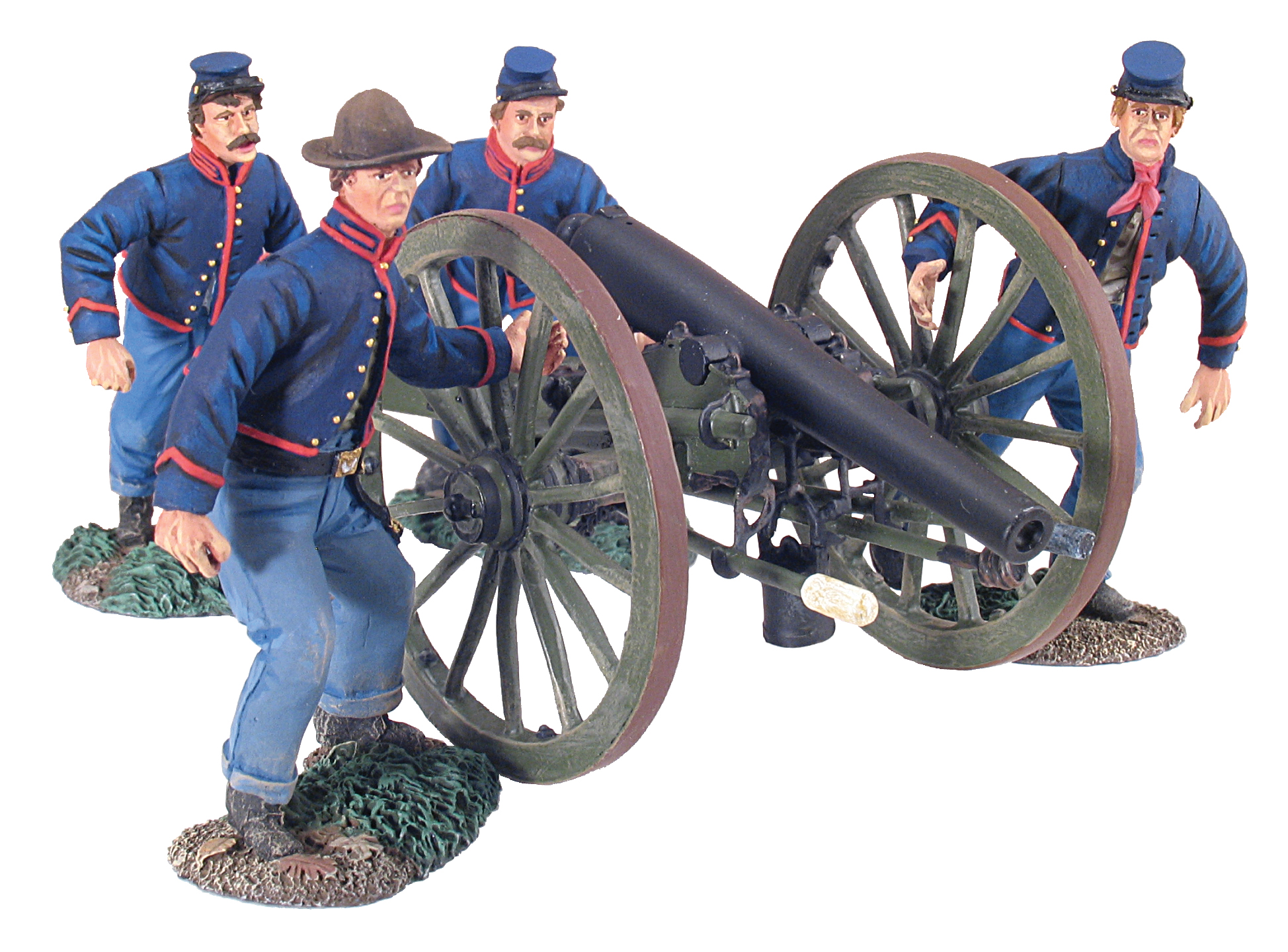 American Civil War: Union Artillery Set No. 4 Running Up - 3in Ordinance Rifle with Four Man Crew - ONLY 1 AVAILABLE