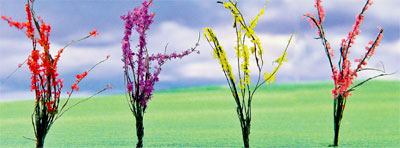 Flowering Bushes - Small - Red, Pink, Yellow, Purple (60 per pkg)