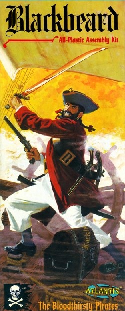 Blackbeard Pirate with Deck and Wheel Model Kit
