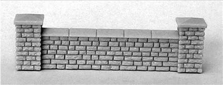 Short Stone Wall with Pillar