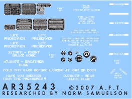 DUKW Instruments, Placards and Stencils