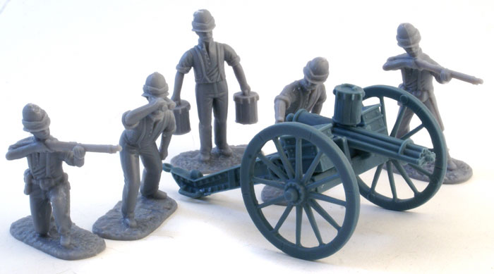 Northwest Frontier 1882-85 Gatling Gun, British Royal Artillery in Shirt Sleeve Order