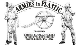 Boxer Rebellion 1900 British Royal Artillery in Shirt Sleeve Order