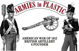 War of 1812 British Artillery- Red Plastic