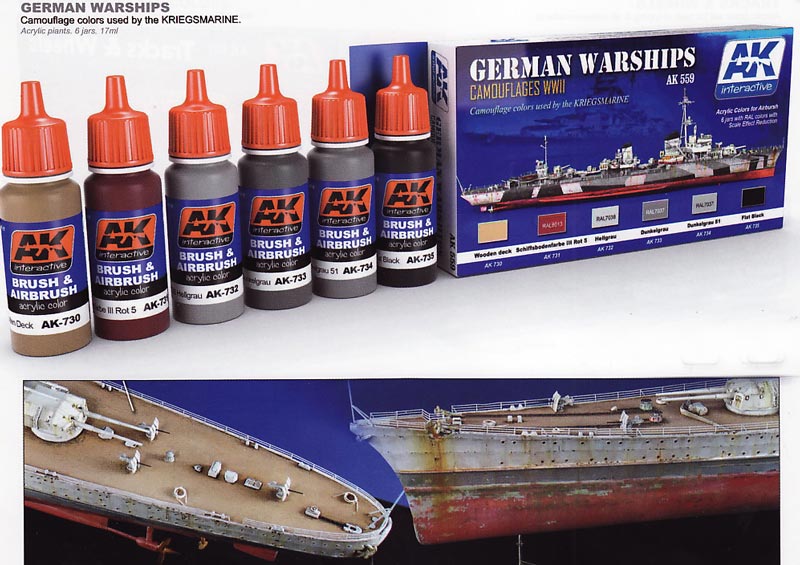 Naval Acrylic Paint Set: German Warships