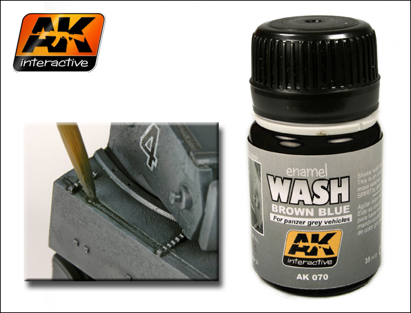 AK Interactive Wash- Brown Blue for Panzer Grey Vehicles