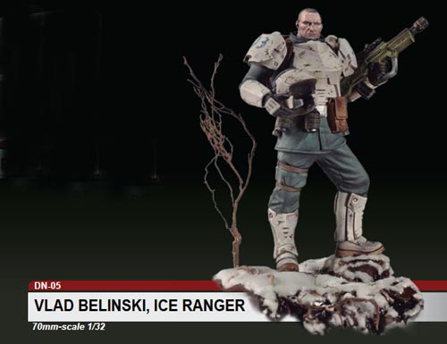 Vlad Belinski Ice Ranger Tin Toy Soldier 75mmMetal Figuresol-75-063 