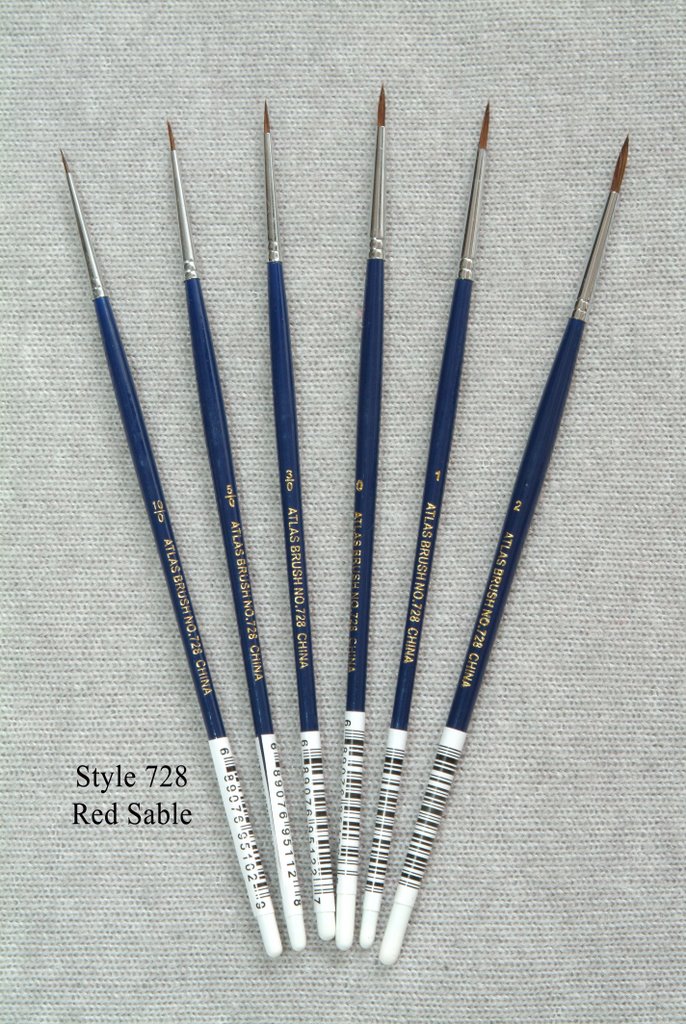 Red Sable Round Brush Size 3/0