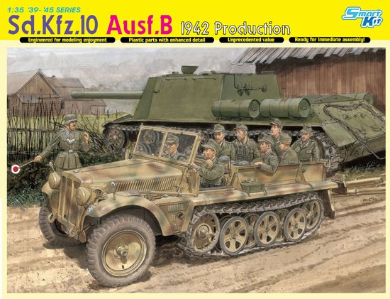 WWII German Sd.Kfz.10 Ausf.B, 1942 Production - Smart Kit 