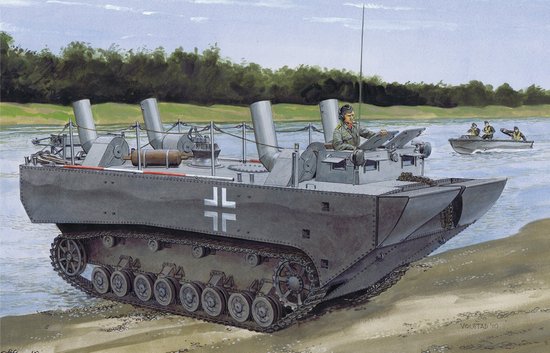WWII German Panzerf�hre Gepanzerte Landwasserschlepper Prototype Nr.I