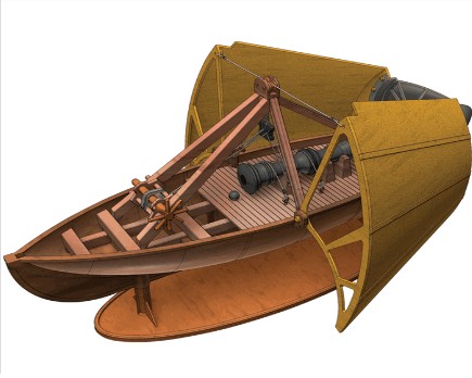 Da Vinci Ship Cannon with Shield Kit