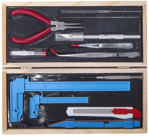 Wooden Box Deluxe Modelers Tool Set 1