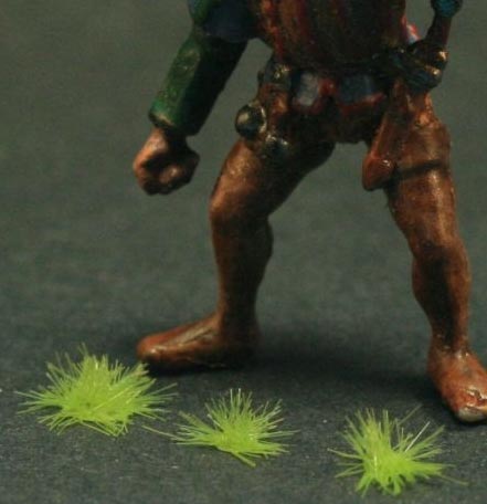 Mini Tuffs of Grass- Height 2mm - Light Green - Designed for Small Scales 15mm, 1/72, 28mm