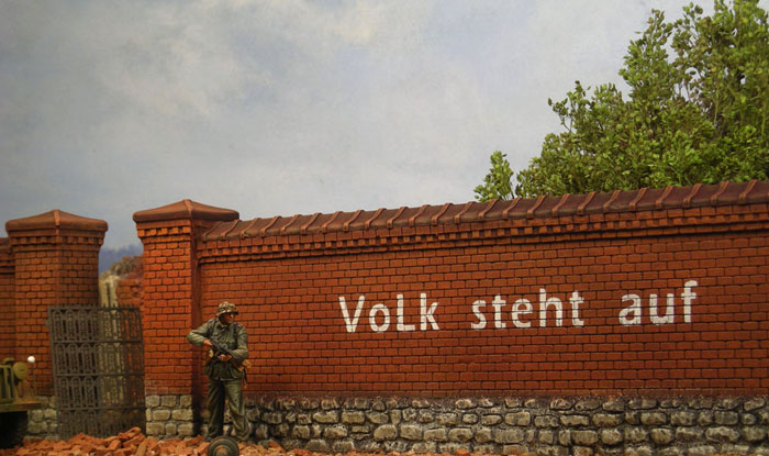 Custom Brick Wall Section with Slogan