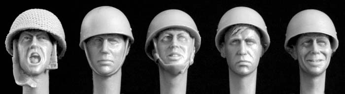 British Heads with Rimless Helmets