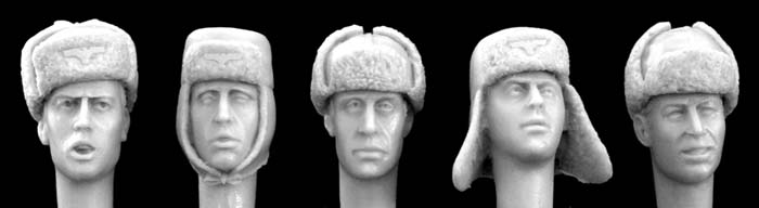 German Heads with Cold Weather Caps
