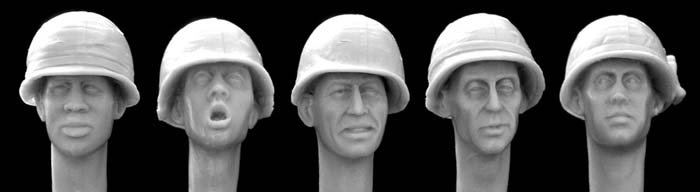 US Heads with Vietnam Helmets