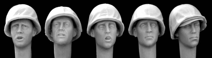 US Heads with USMC Helmet Covers