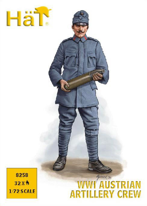 HAT 1/72nd Scale WWI German Artillery Set 8109 48 Crew 4 Cannons NEW! 