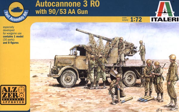WWII GItalian Autocannone 3RO with 90/53 Anti-Aircraft Gun 