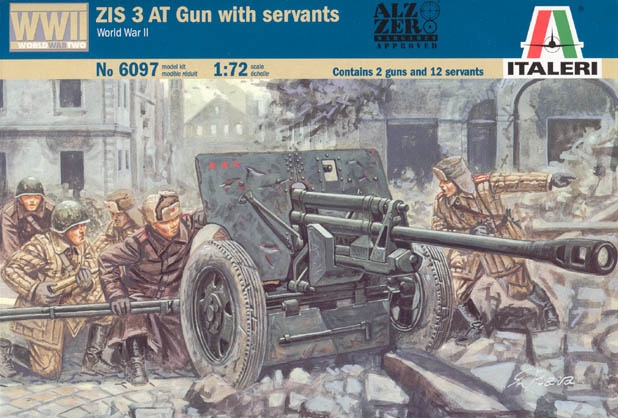 WWII Russian ZIS 3 AT Gun with Crew