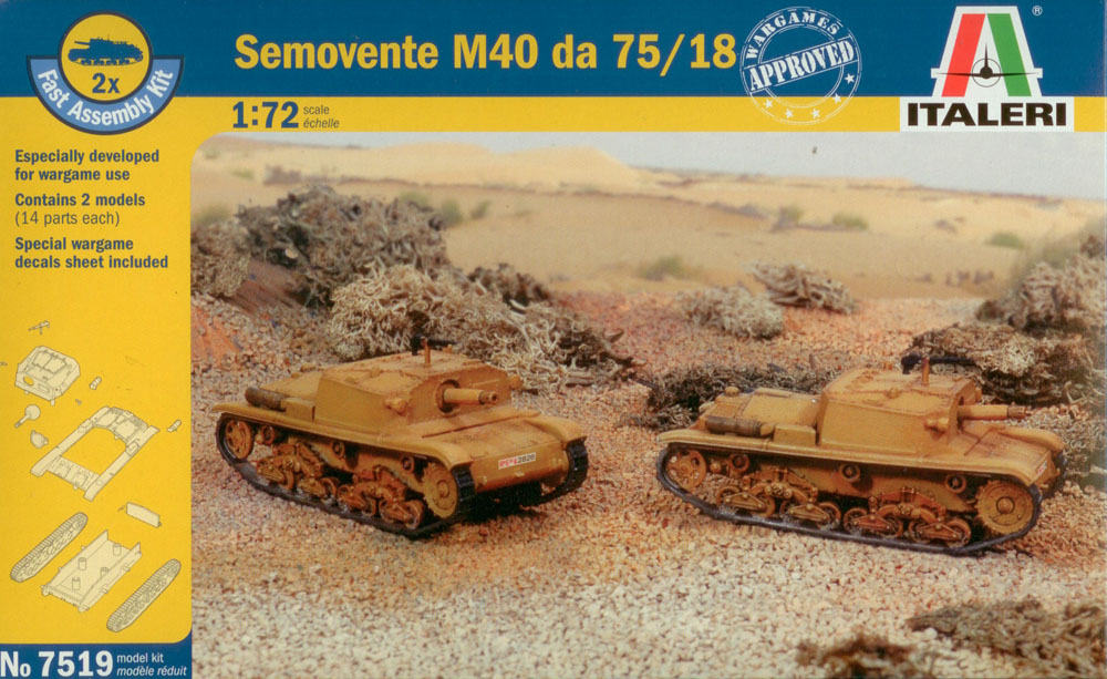 WWII Italian Semovente M40 da 75-18 