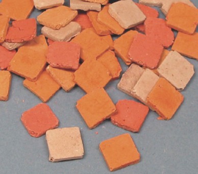 Red Roof Ceramic Tiles Assorted Shades (50pcs) )