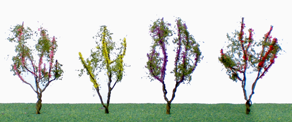 Flowering Trees - Large - Red, Pink, Yellow, Purple (24 per pkg)