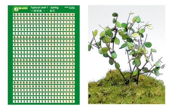 Multi-Scale Typical Spring Green Leaves (Colored Paper)