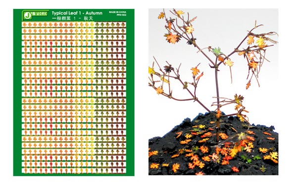 Multi-Scale Typical Autumn Yellow-Red Small Leaves (Colored Paper)
