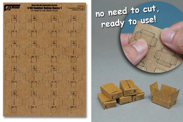 Combat Ration Small Boxes (16pcs) (Pre-cut Cardboard)