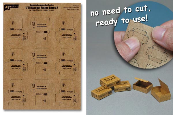 Combat Ration Medium Boxes (9pcs) (Pre-cut Cardboard)