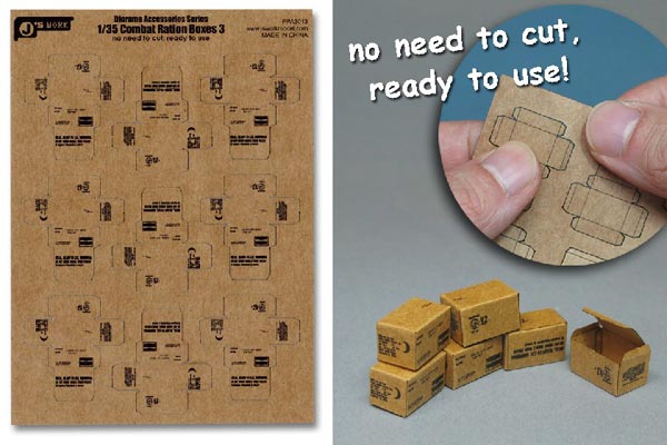 Combat Ration Large Boxes (9pcs) (Pre-cut Cardboard)