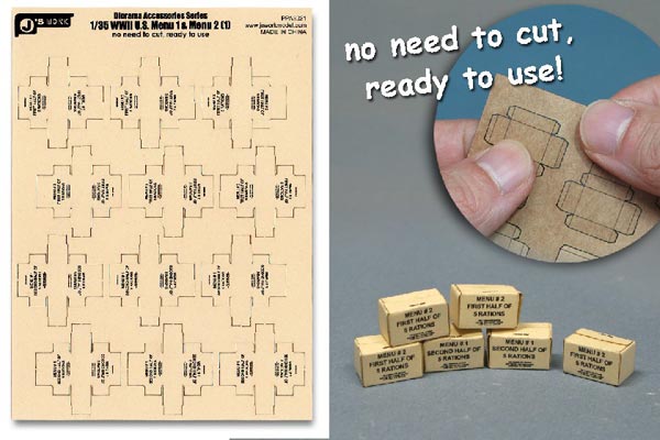 WWII US Military MRE Small Boxes (12pcs) (Pre-cut Cardboard)