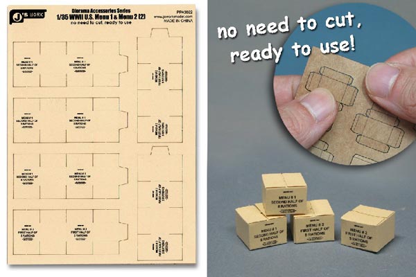 WWII US Military MRE Large Boxes (6pcs) (Pre-cut Cardboard)