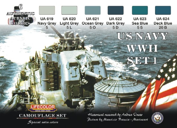 U.S. Navy WWII Set 1 Acrylic Paint Set 
