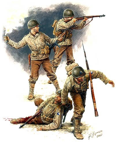 WWII US Infantry, July 3, 1944